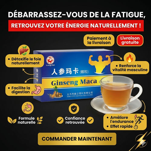 Ginseng maca :Energie retrouvé & virilité renforcé